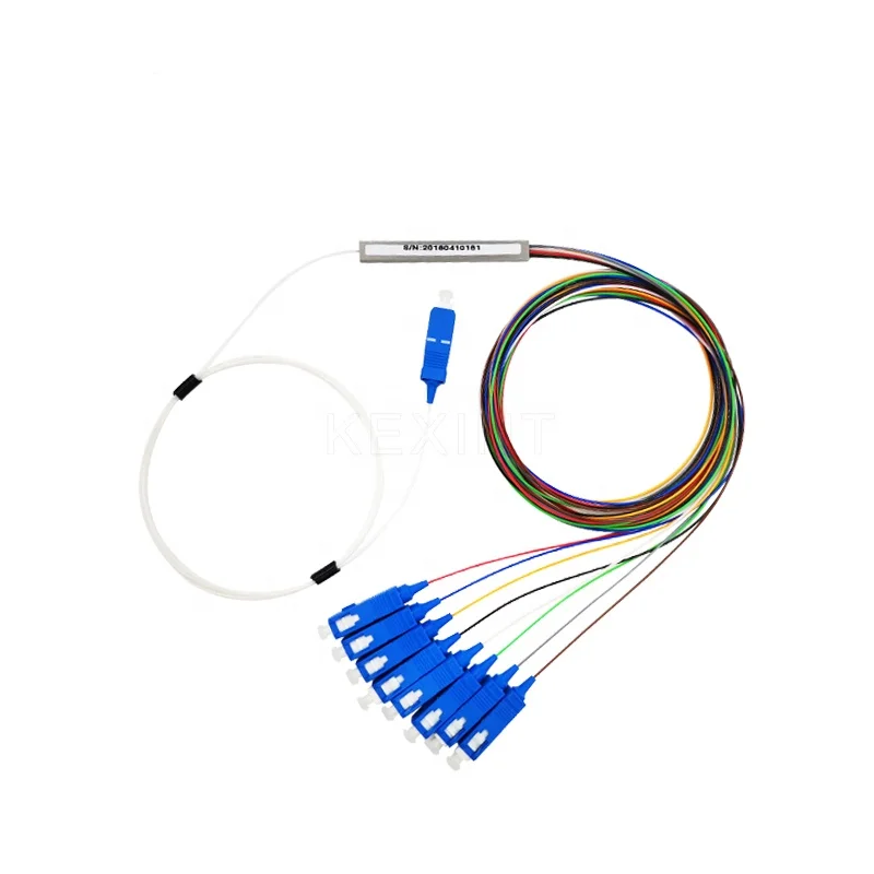 KEXINT FTTH Gpon Epon волоконно-оптический ПЛК-сплиттер с коннектором 0 9 мм G657A1 1x8 SC UPC