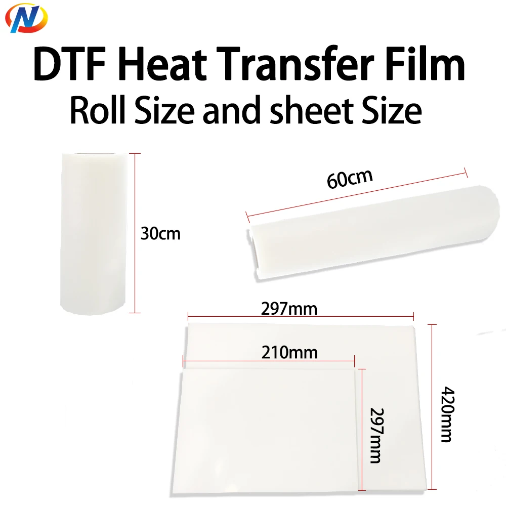Norman 60cm*100m A3 A4 Dtf Transfer Film Custom T-Shirt Roll Heat PET DTF Pet