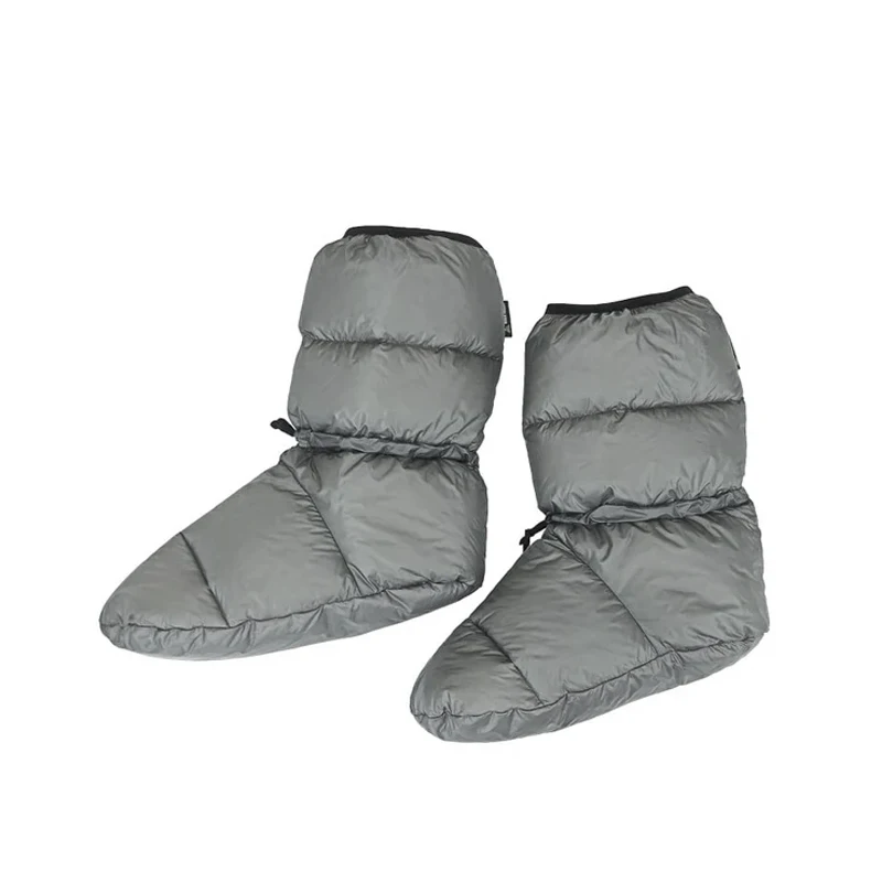 Winter Outdoor Camping Down Boots Ultralight Warm Soft Sole Down Stuffed Boots Sock Sleep Shoes For Unisex