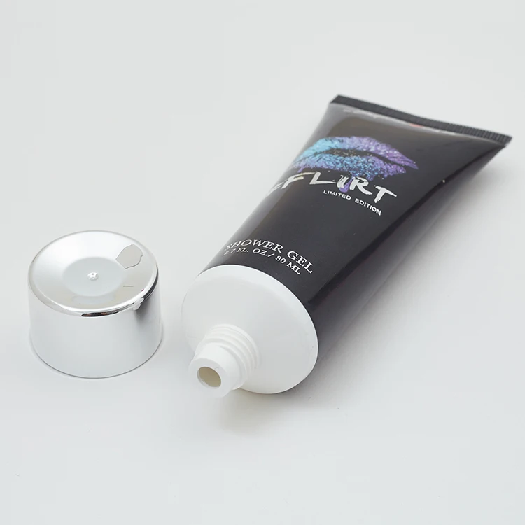 100ml 3.3oz Empty Matte Black Soft Tubes Refillable Plastic Lotion Squeeze Cosmetic Packaging Cream Tube Flip Lids Container