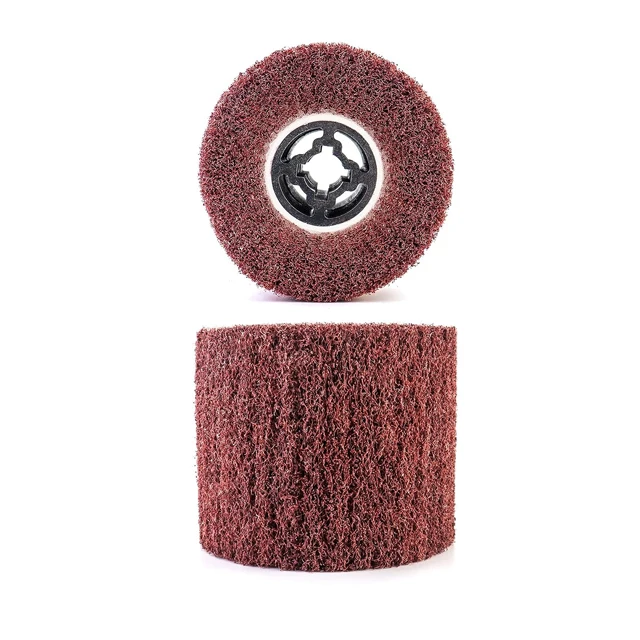 Non-woven Polishing Brush Wire Drawing Wheel For Stainless Steel Copper aluminum Nylon Abrasive Flap Drum