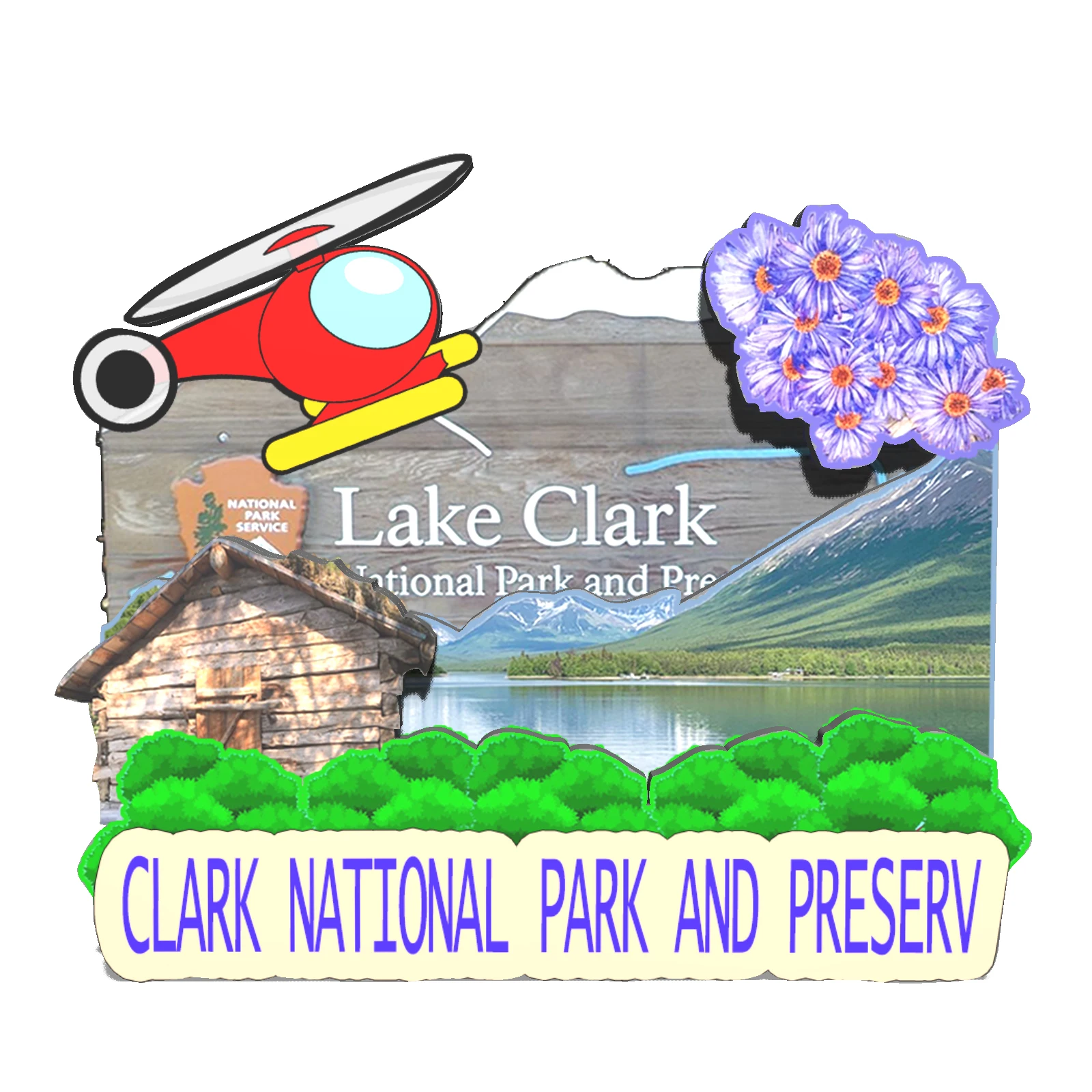 Refrigerator Magnet Clark Park Preserve Alaska America United States Fridge City Travel Souvenirs Gifts 3D Classic Home Crafts