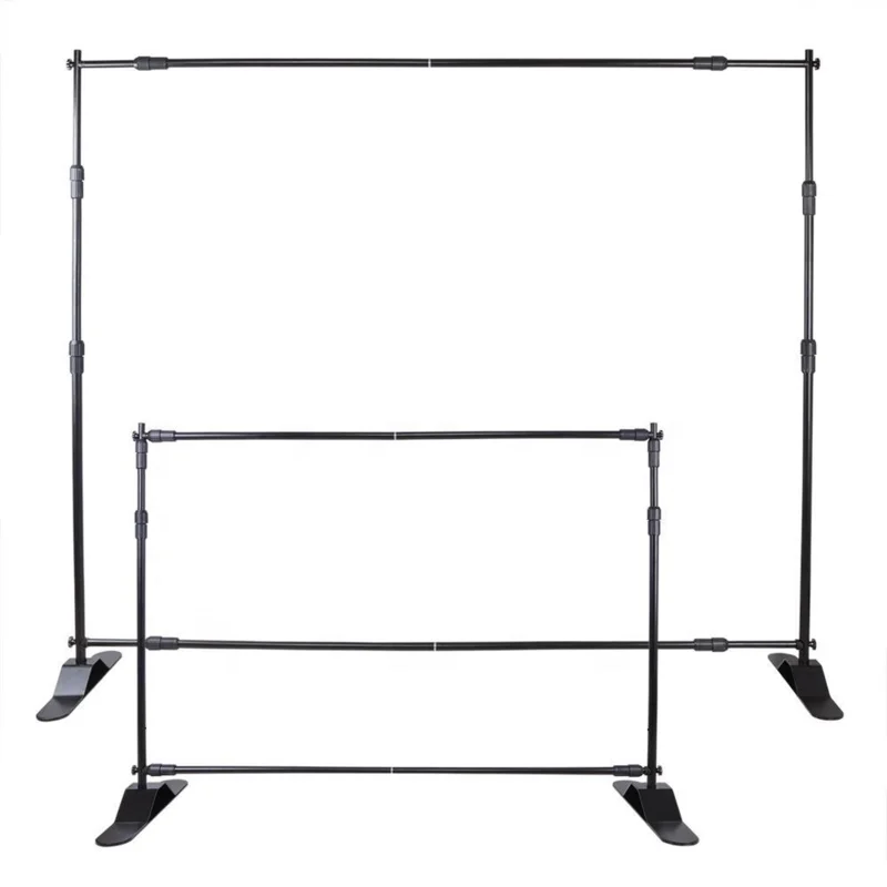 Custom Aluminum Material Display Background Frame Portable Adjustable Photo Backdrop Stand