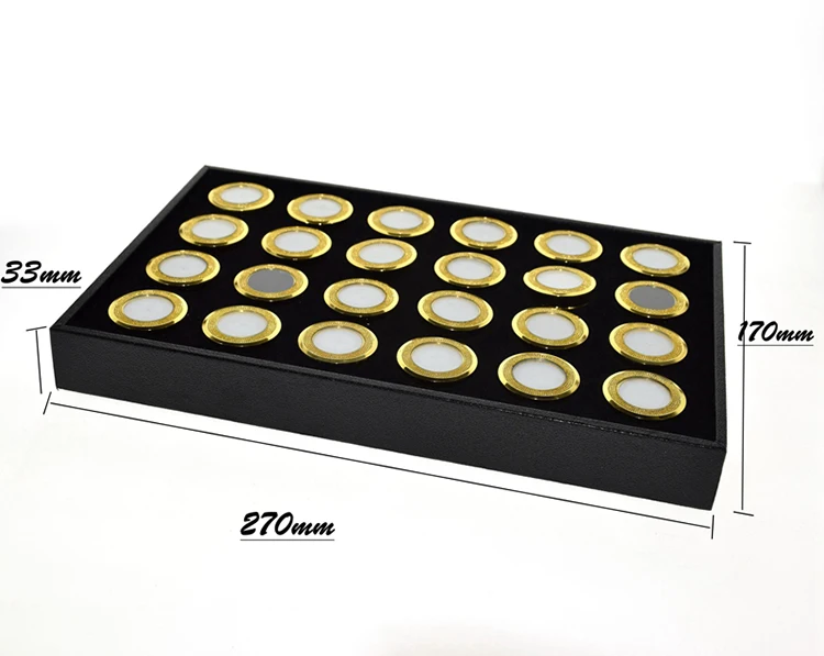 Gold and silver ferrous metal diamond small round jewel box jewelry packaging display tray jewelry set packaging box