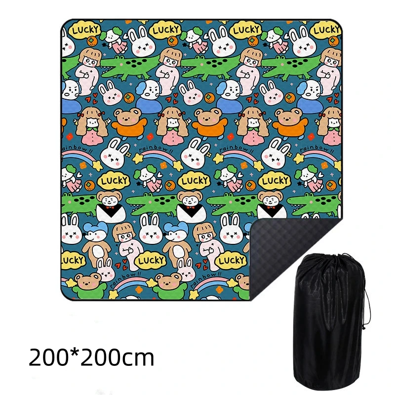 Outdoor Picnic Mat Fold Pad Soft Blanket Outdoor Folding Waterproof Blanket Camping Beach Plaid Picnic Mat