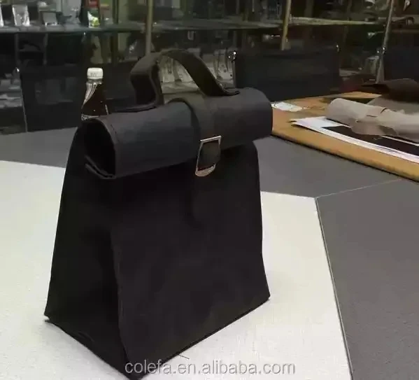 Good price personalized portable large brown washable kraft paper food lunch cooler bag ice pack lunch box insulation