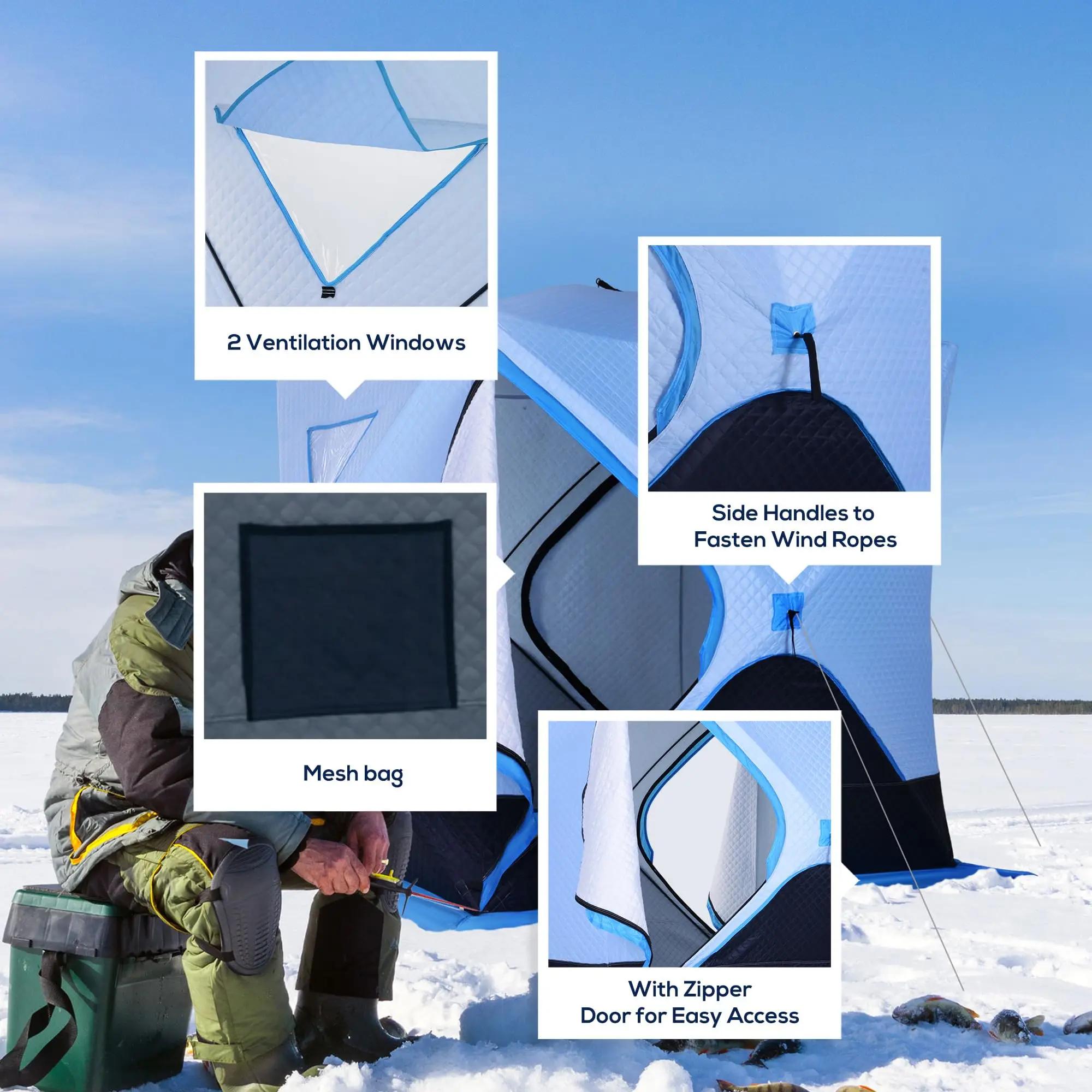 Wholesale Fishing Tent Carp Fishing Bivvy Waterproof, China Factory Insulated Ice Fishing Tent, Winter Tent For Fishing/