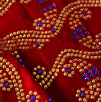 Wholesale hot sale spandex polyester garment red knitted velvet fabric for clothing