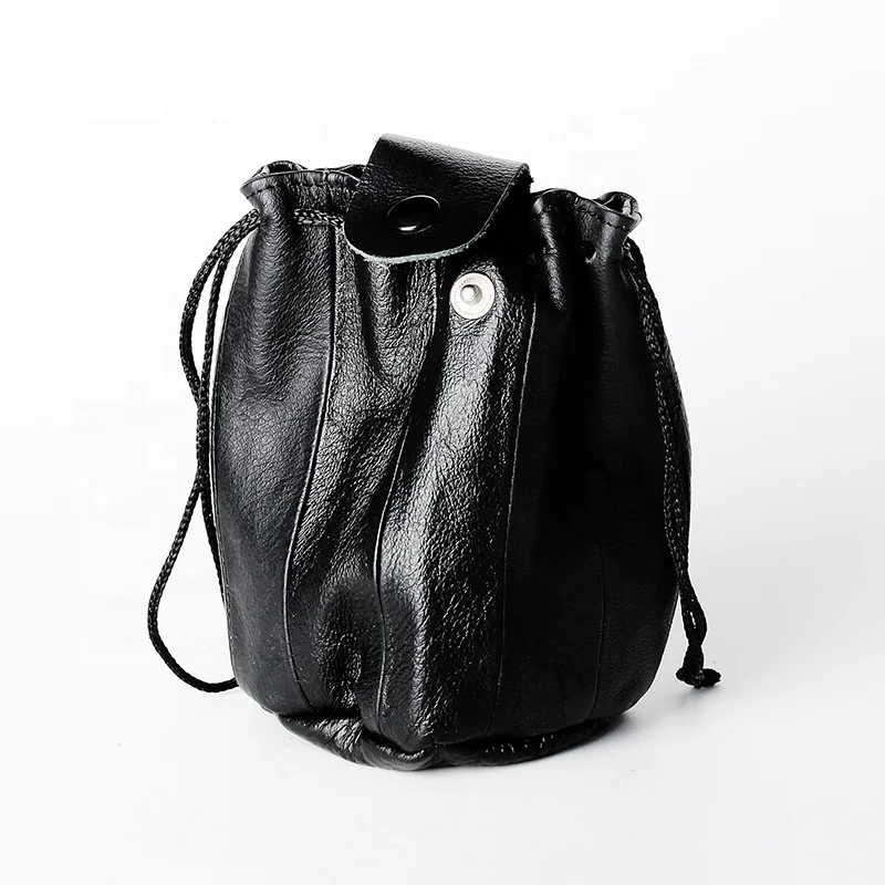 MUXIANG PU Leather Tobacco Pipe Pouch Potable Black Color Pipe Accessories Storage Bag