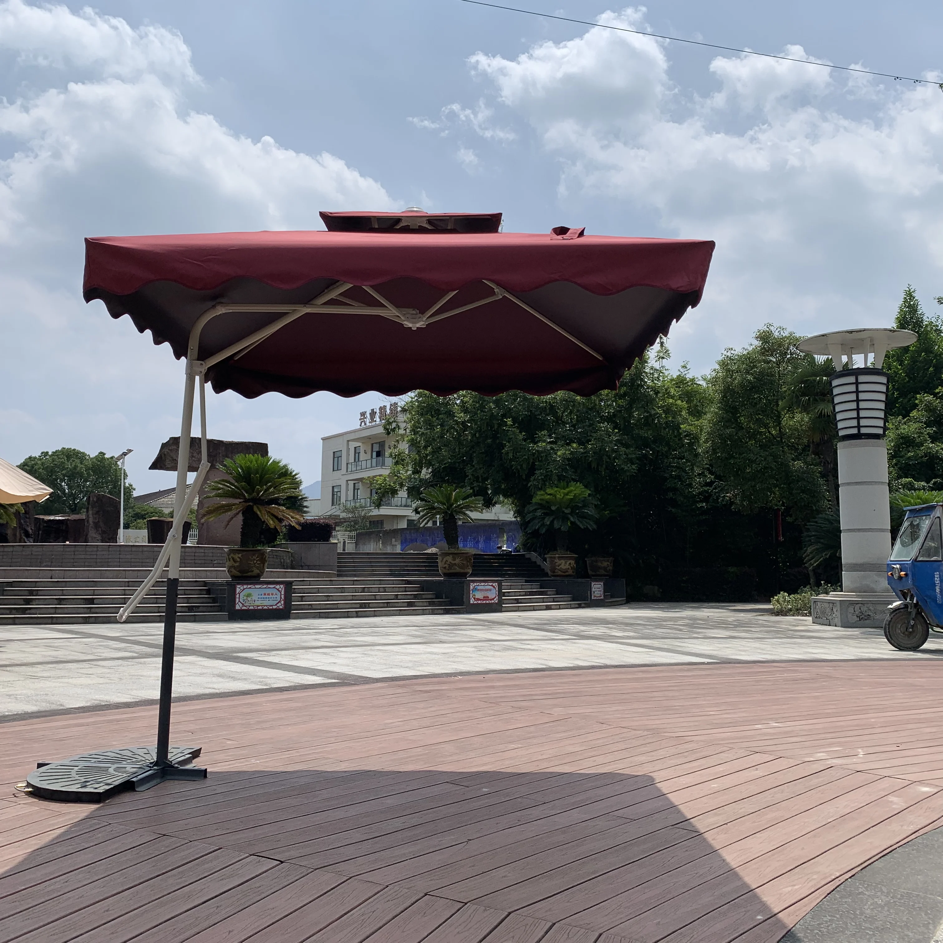 Outdoor Furniture Garden Double Canopy Umbrella Cantilever Large Parasol Patio Parasol Economic Umbrellas For Beach