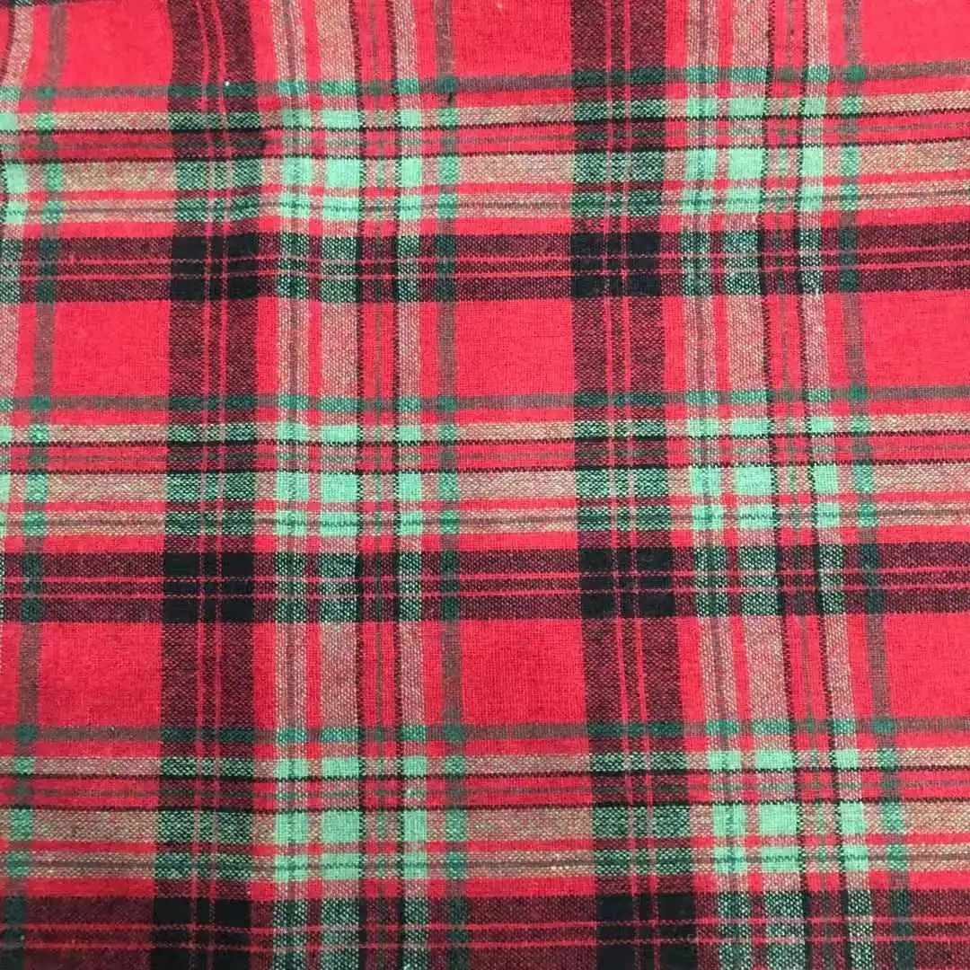 350g/m 240GMS 30%Wool All Season Lightweight Fabric Classic Check Flannel Wool Fabric
