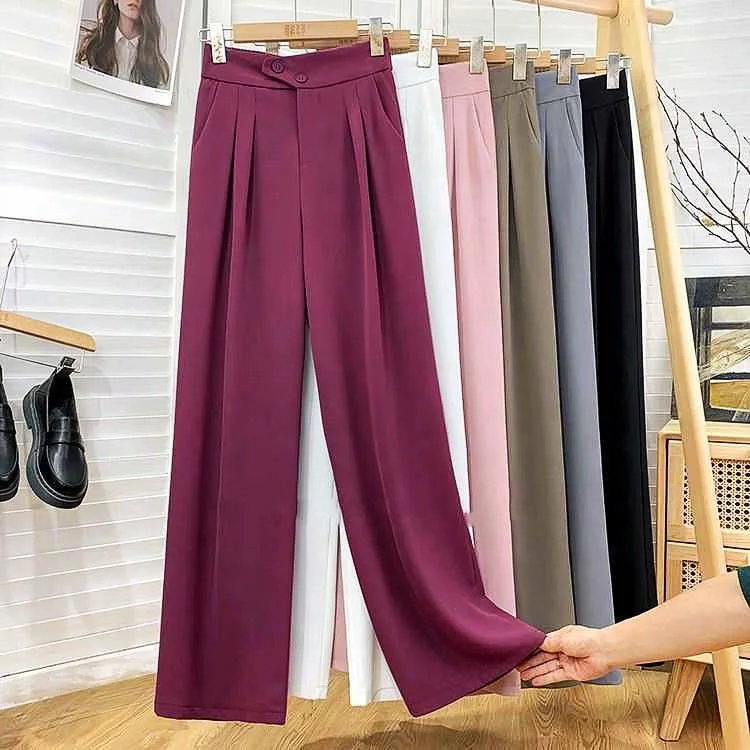 Summer high stretch slim fit pants draped flared pants high waisted yoga pants casual knitted sweatpants black khaki brown