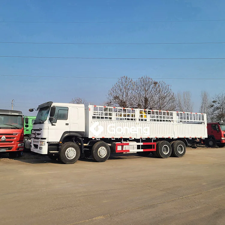 fennce stake truck second hand used cargo truck sinotruk howo 8x4 375hp 371 hp 336hp