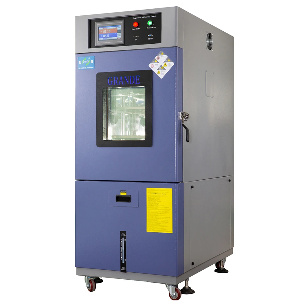 Climate test chamber for temperature and humidity control