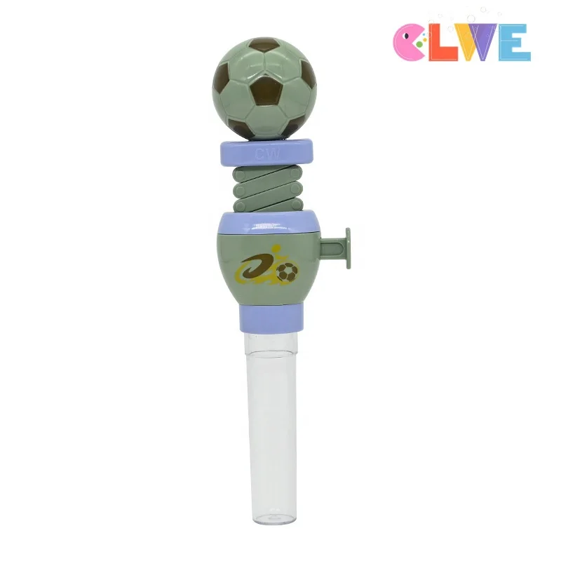 Parent kids interactive sport candy toy Telescopic Spring Manipulator soccer Toy candy novelty football sugar tube