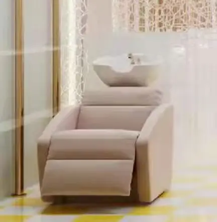 Electric massage shampoo bowl chair with leg rest