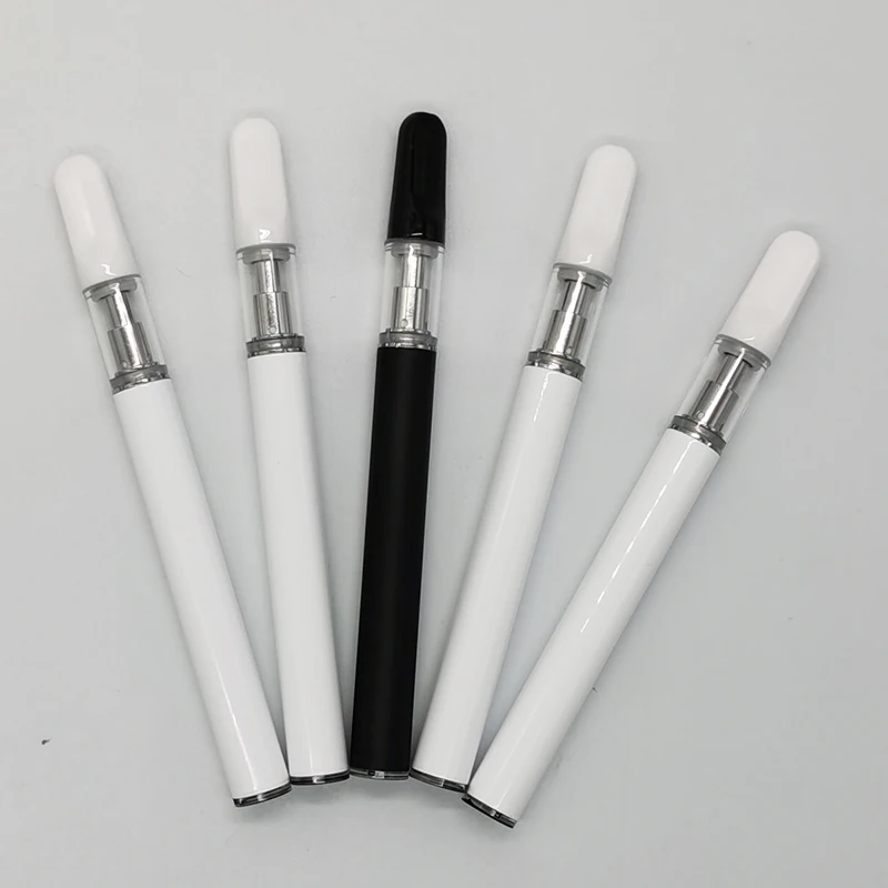 
MOQ 50PCS Fast Shipping 510 Vape Starter Kits PVC Tube Packing 0.5ml Empty Vape Pen 