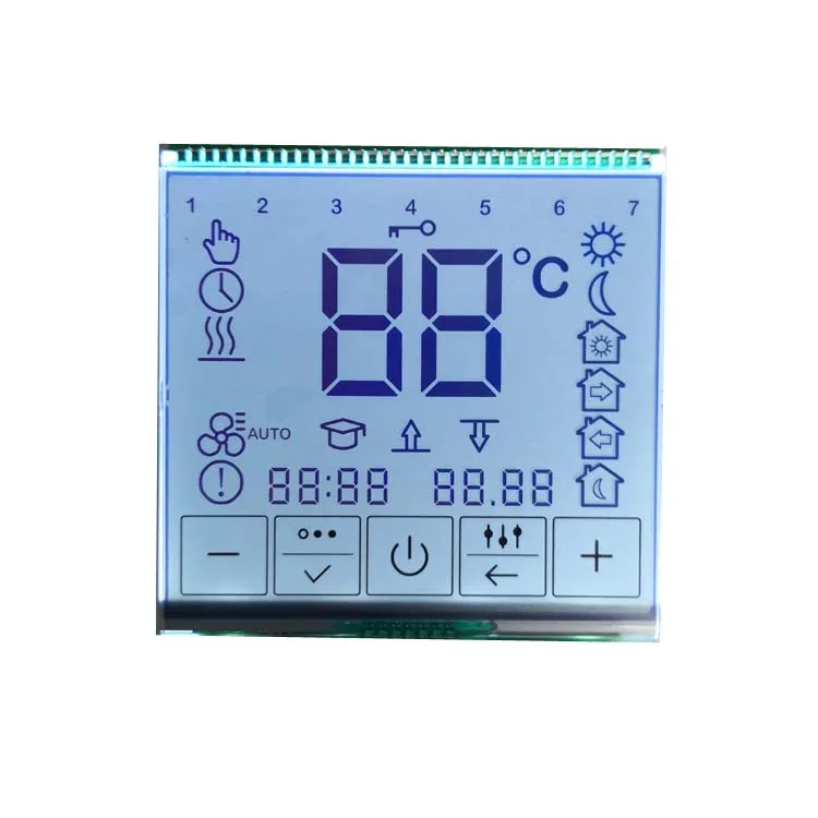 Factory custom monochrome tn htn stn fstn va lcd touch screen 7 segment motorcycle thermostat lcd display