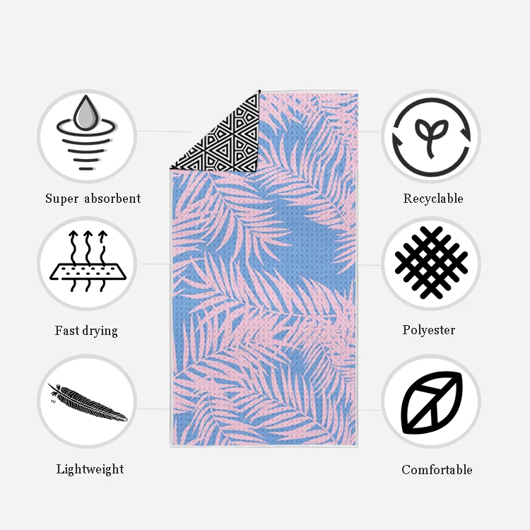 Digital Printing Beach Towels Recycled Polyester Fast Drying Beach Towel