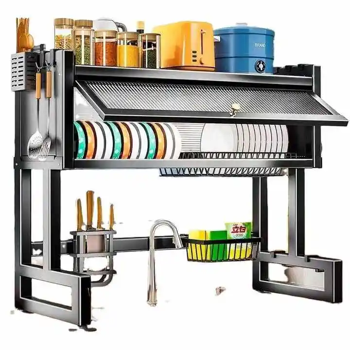 Expandable stackable kitchen cabinet shelf organizer counter spice racks multifunctional storage shelf for kitchen bathroom