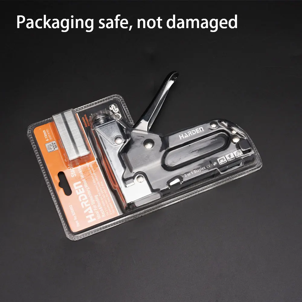 Цельнометаллический хромированный садовый строительный пистолет, ручной сверхмощный строительный пистолет 3 в 1, снаряжение для степлера 4-14 мм с ударным швом