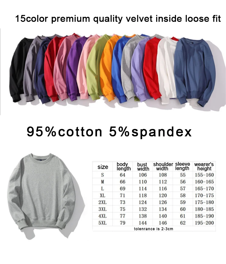 
Fall blank custom pullover plain oversized cotton hoodies unisex sweatshirts 