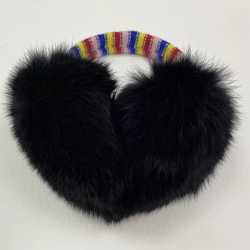 Высококачественные долговечные черные удобные теплые плюшевые милые наушники