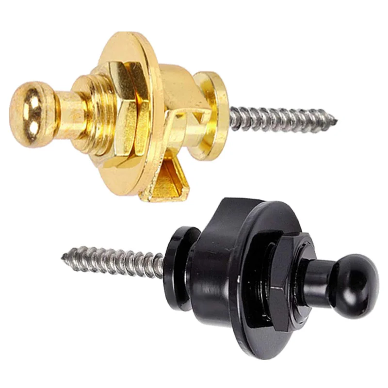 Guitar Strap Locks Buttons Metal End Pins With Mounting Screws for Acoustic Classical Electric Guitar Bass Ukulele