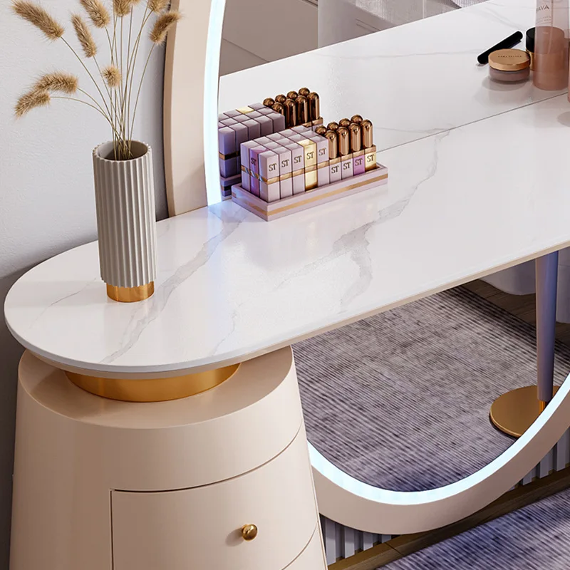 New Upgraded Dresser Full Body Mirror Integrated Bedroom Premium Small Apartment Rock Plate Makeup Table