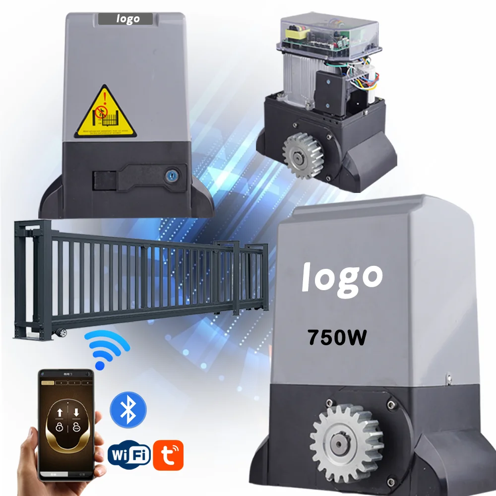 higher quality WIFI control sliding door motor opener 220V 750W for 1500kg Sliding gate opener Magnetic Limit Switch motor