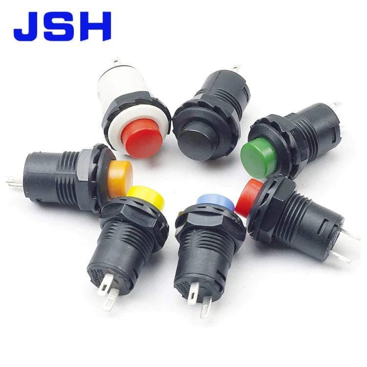 Latching or Momentary ON-OFF Push Button 2PIN SPST Switch Round Red 1.5A10pcs,Latching or Momentary ON-OFF Push Button 2PIN SPST