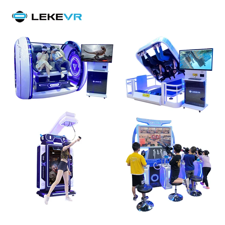 LEKE VR 9D Virtual Reality Set Space Mutiplayer Shooting Games VR Park Free Roam Arena Big Space
