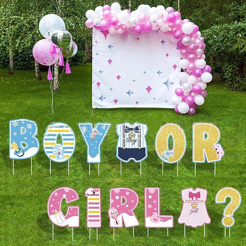 Big Size Boy Or Girl Yard Sign Letters Announcements Happy Birthday Yard Sign Display For Newborn Baby Boy And Gender Reveal