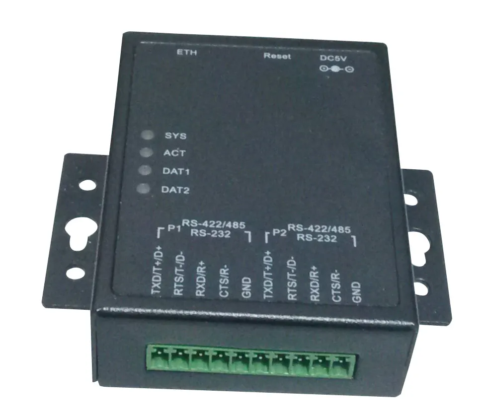  Устройство работающее от прикуривателя с 2 портами RS232 RS422 RS485 серийный для Ethernet конвертер (BD-2RS232-ETH)