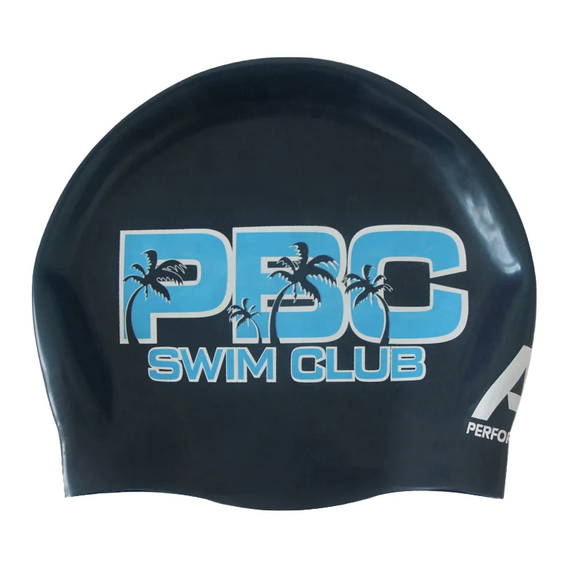 Custom Logo Printed SiliconeSwimming Cap Custom Print Watersport Swim Cap Large Elasticity Swim Caps