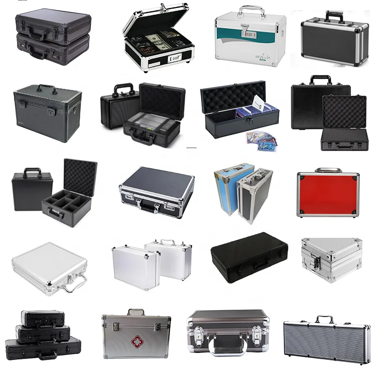 Factory Custom Metal Aluminum Carry Box Locking Storage for Hard Disks/Drives Customizable Foam EVA Grading OEM/ODM Supported