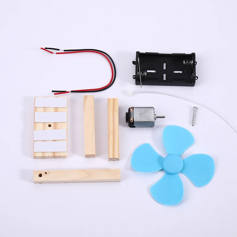 diy mini electric fan kids toys physics experiment material kit  small invention