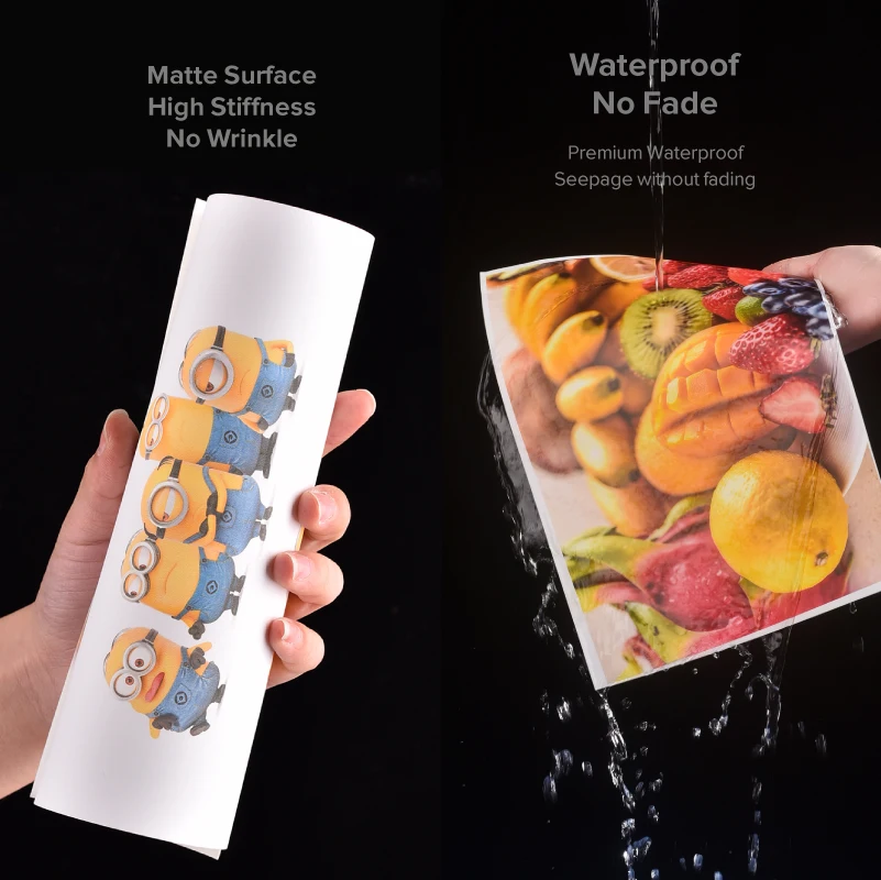 Wholesale Custom Package OEM Supplier Factory Outlet Permanent Matte Vinyl Sticker Paper A4 210x297mm A4 Vinyl Sticker Paper