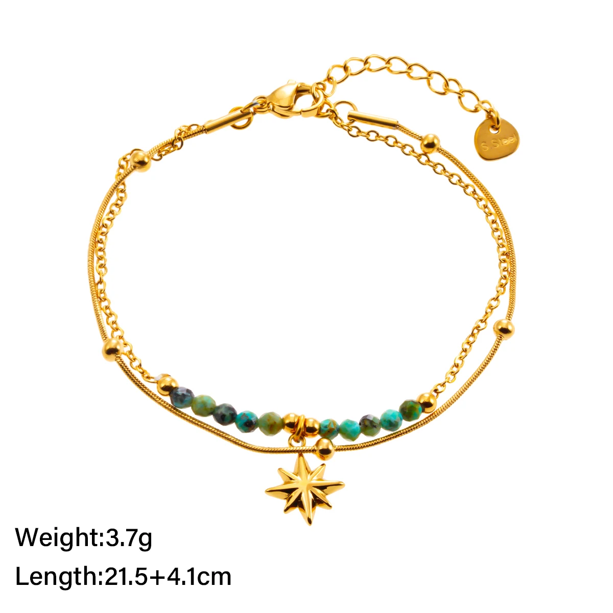 Женский браслет с бусинами