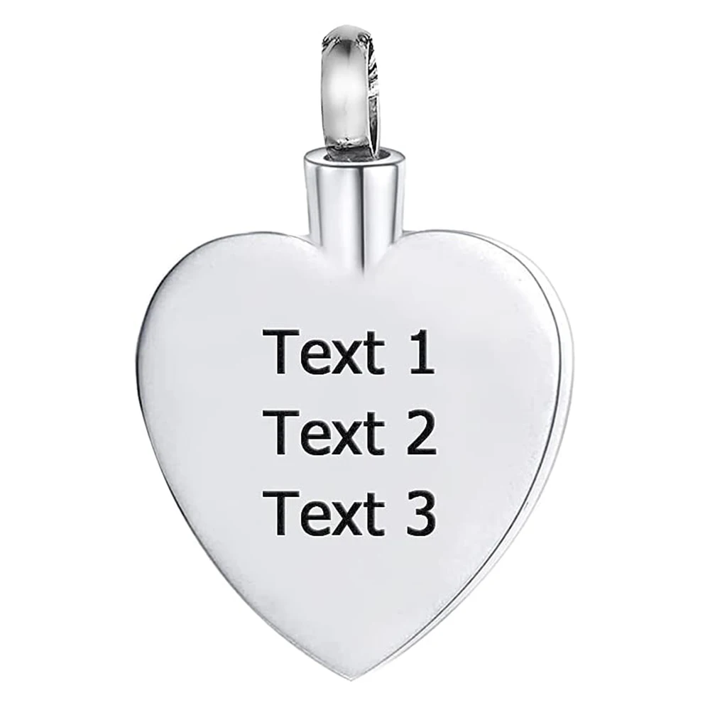 Customize Engraving Heart with Birthstone Tree Pattern Pendant Memorial Jewelry KeyChain Cremation Urn for Ashes Keepsake Gift