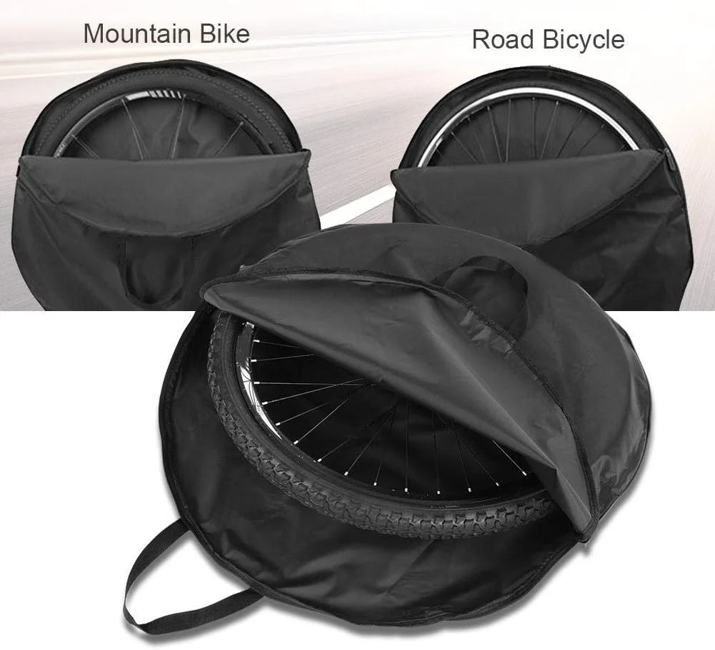 Waterproof Polyester Bike Wheel Bag Protective Bicycle Tire Cover Road Mountain Travel Cycling Carrying Wheel Set Pouch Biking