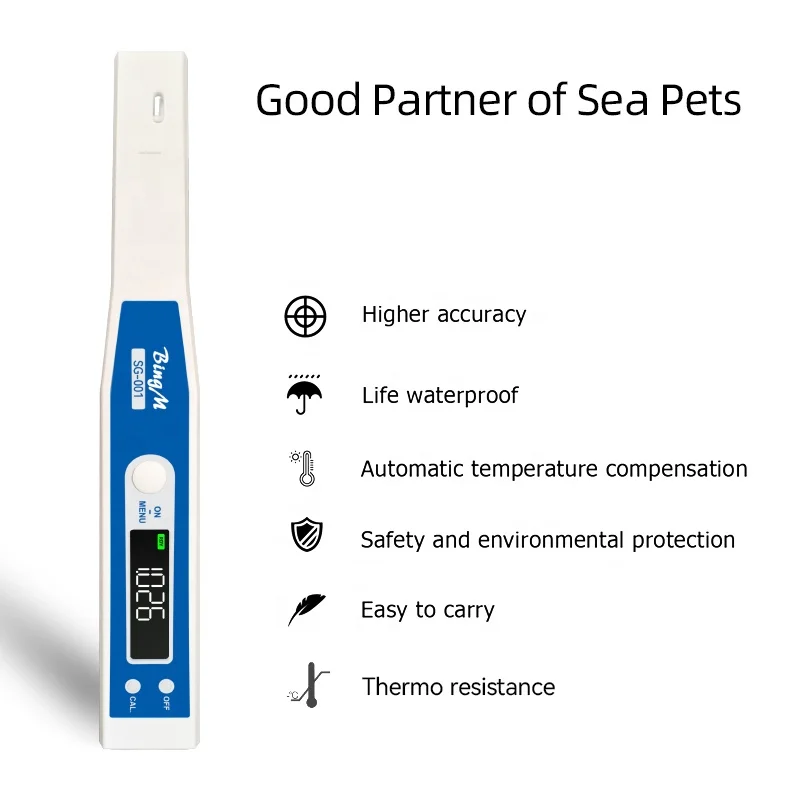 Digital Specific Gravity Meter Sea Salinity  Meter Favorable Price Manufacturer Waterproof Salinity Tester Salinometer