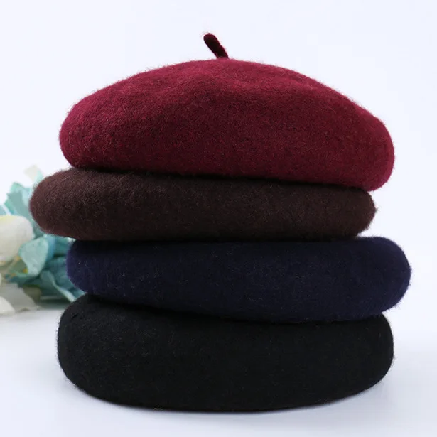 2024 New design Winter Ladies Beret Hats Warm Soft Women Beret Hat Wholesale Bulk Beret Hat For Women