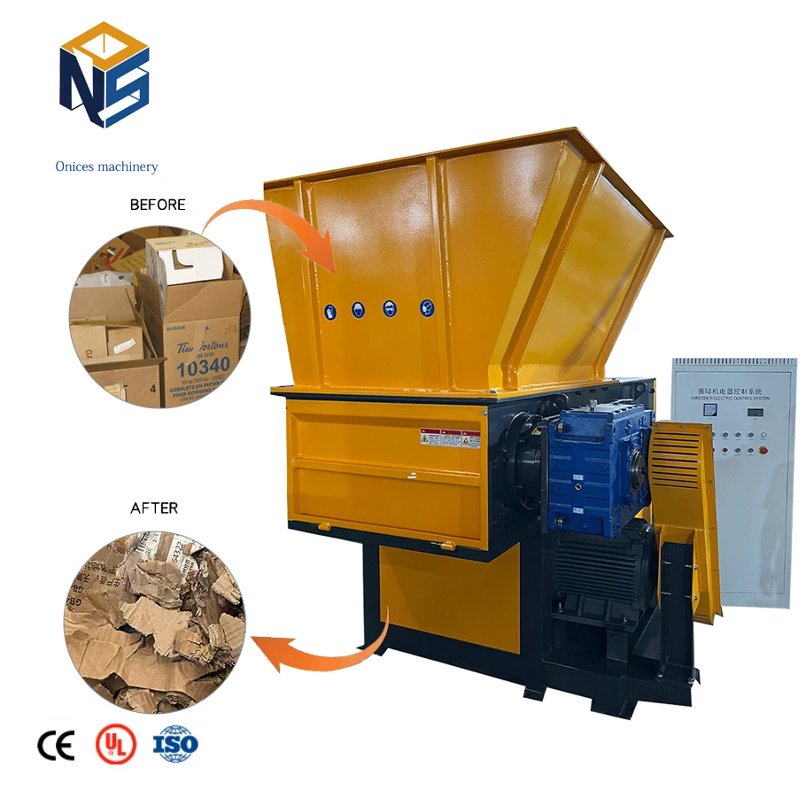 Single Shaft Plastic Shredder Paper Industrial Recycling Plastic Bottle Single Shaft Plastic Shredder Machine