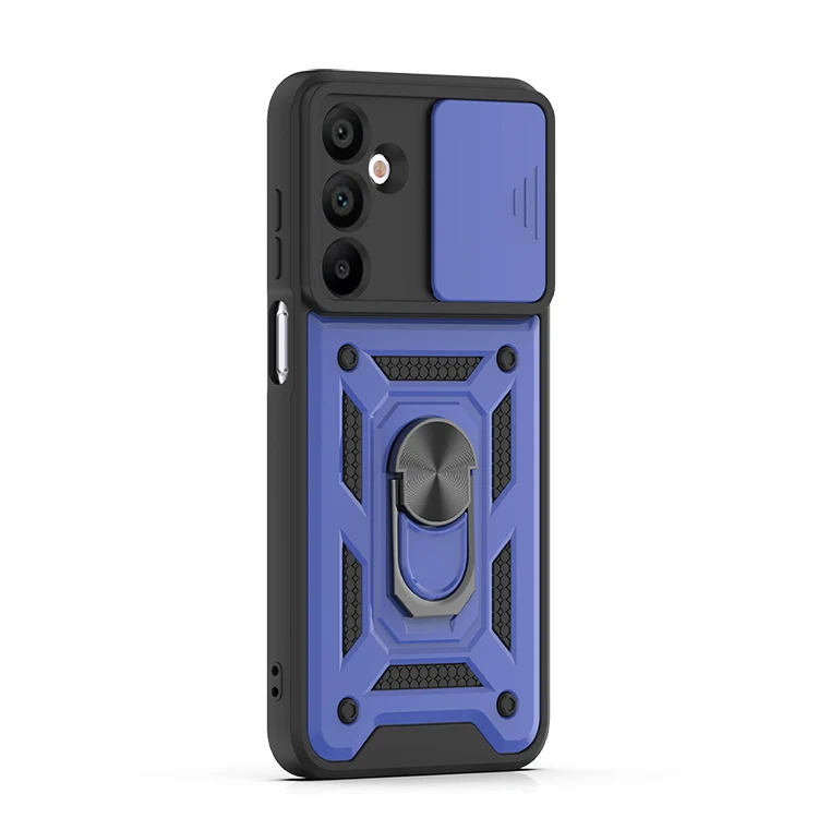 Reliable quality 2 in 1 hybrid shockproof case for Samsung Galaxy A36 sliding window lens protective magnetic car bracket cover