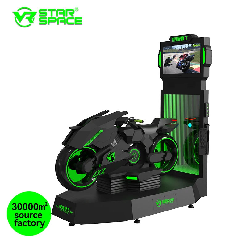 Star Space VR Machine Manufacturer Latest VR Motorcycle Game Machine 9D Virtual Reality Game Race Car VR Motion Simulator