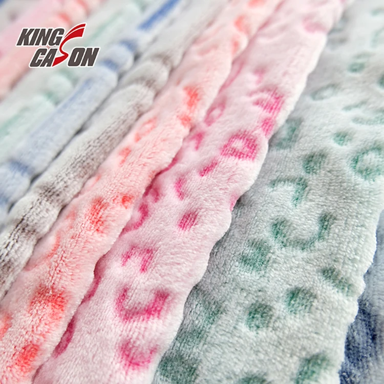 Kingcason China Factory Two Sides Glue Printed 100%Polyester Sherpa Coral Fleece Fabric Velvet For Pajamas Blanket Bedding Towel