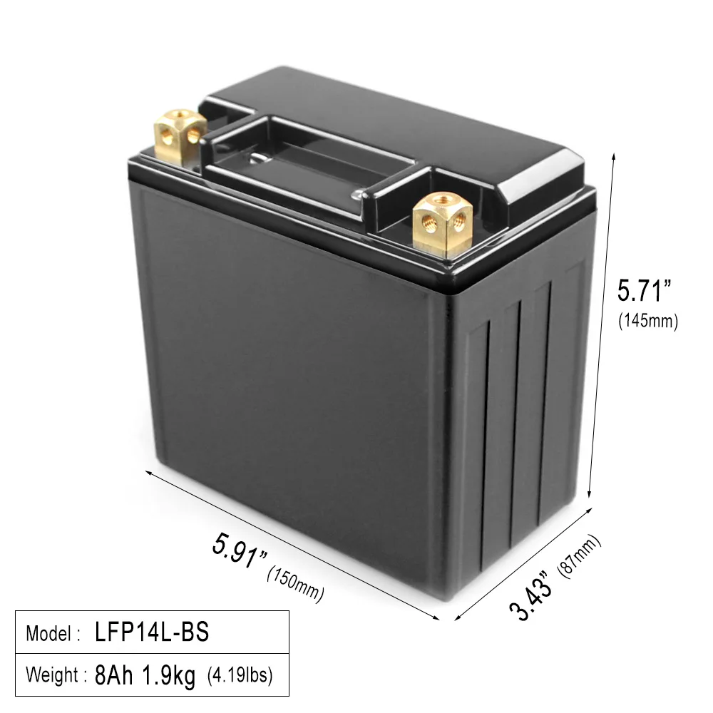 Super Light Weight Strong Power 12.8v 8ah Lithium Iron Lithium Starting Battery Motorcycle Start Lfp Battery Batterie