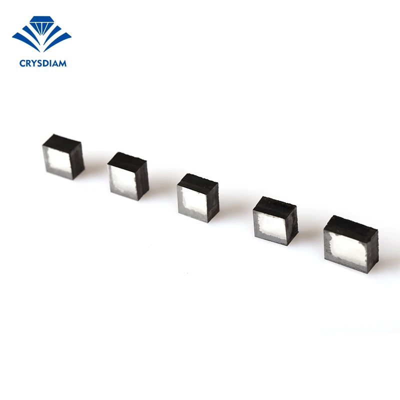 CRYSDIAM SQUARE 5ct Cvd uncut diamond 5 carat diamond charms jewelry diamond cvd machine