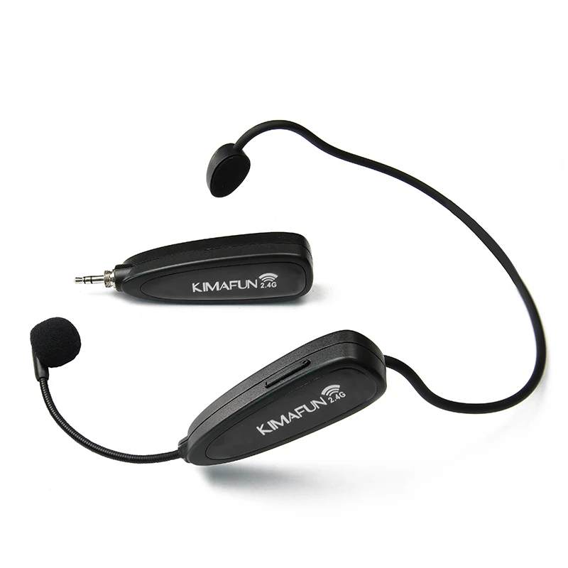 KIMAFUN KM-G100 2,4G гарнитура беспроводной микрофон для фитнес-инструктора, обучения, лекции, спиннинга, йоги, смартфона, динамика
